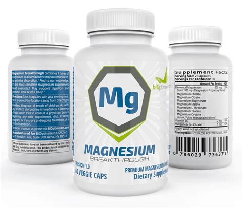 Magnesium Breakthrough Supplement With 7 Most Absorbable Forms Of Magnesium