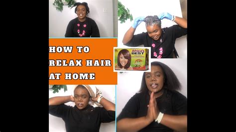 How I Relax My Hair Relaxer Routine My Relaxed Hair At Home Youtube
