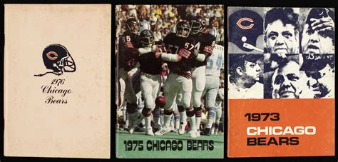 Lot Detail 1960 76 Chicago Bears Media Guide Lot Of 12