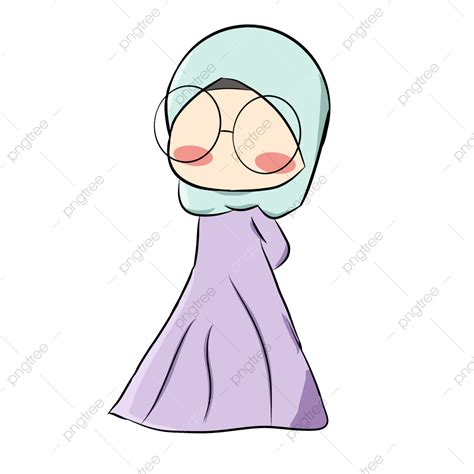 Chibi Muslimah Hd Transparent Anime Muslimah Chibi Berhijab Perempuan