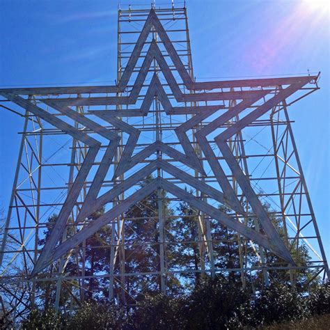 March 2016 The 50 Foot Neon Star On Mill Mountain In Roanoke The