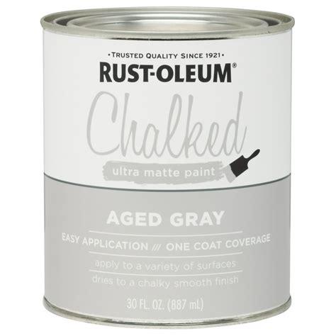 Rust Oleum Aged Gray Chalked Ultra Matte Interior Paint 30 Oz 2 Pack