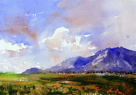 Blue Mountain Landscape Painting By Max Good Fine Art America