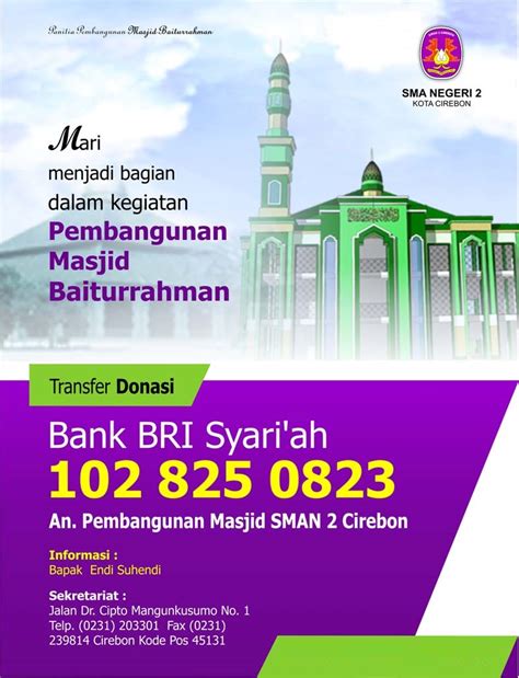 Contoh Poster Pembangunan Masjid IMAGESEE