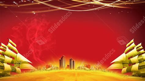 Red Party Awards Ceremony Annual Meeting Powerpoint Background For Free