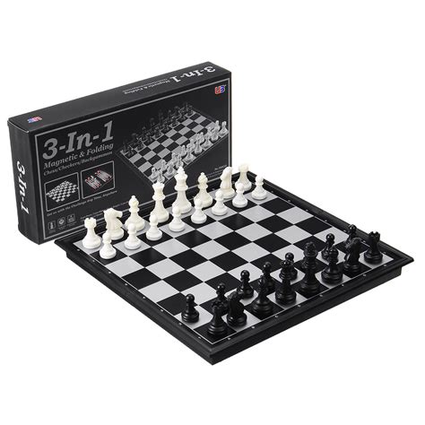 3 In 1 Portable Folding Board Magnetic International Chess 15