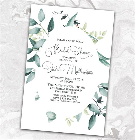 Bridal Shower Invitation Wedding Shower Oval Invite Couples Engagement