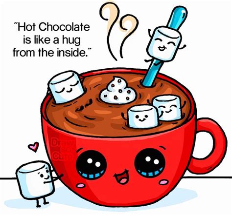 Hot Chocolate Cute Kawaii Drawings Kawaii Doodles Cute Easy Drawings