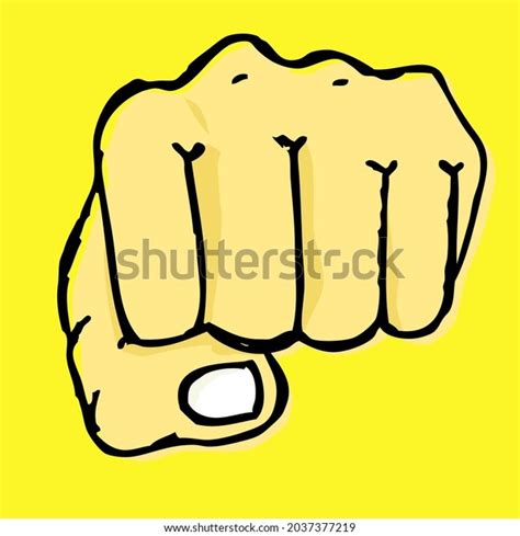 Fist Punching Through Wall Stock Vector Royalty Free 2037377219