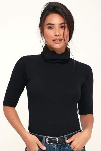 touch of class black short sleeve turtleneck top turtle neck top black turtleneck fashion