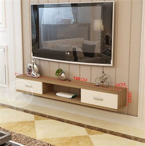 A unique tv unit featuring a combination of open shelves of different dimensions and closed storage spaces. Wall Mounted TV Cabinet with Drawers (White) | Lazada