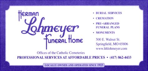 Find the closest store near you. Herman Lohmeyer Funeral Home - Sacred Heart
