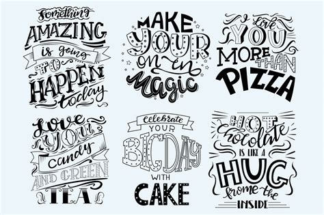 6 Hand Drawn Lettering Inspirational Quotes By Mio Buono Thehungryjpeg