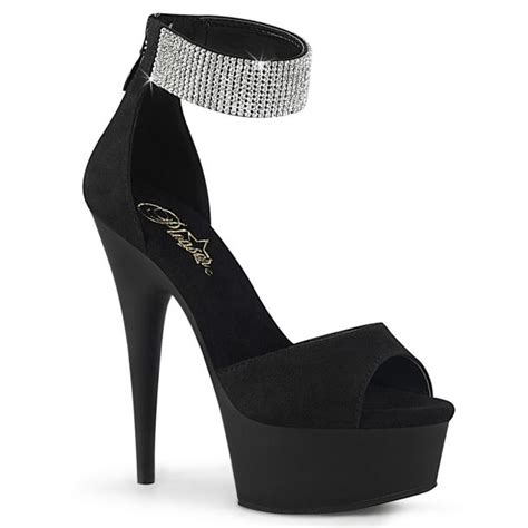 pleaser delight 625 black crazy heels