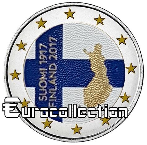 2 Euro Finlande 2017 Indépendance Couleur 3 Eurocollectionshop