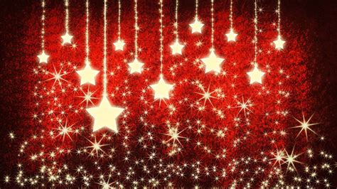 Hanging Stars In Red Background Hd Christmas Star Wallpapers Hd