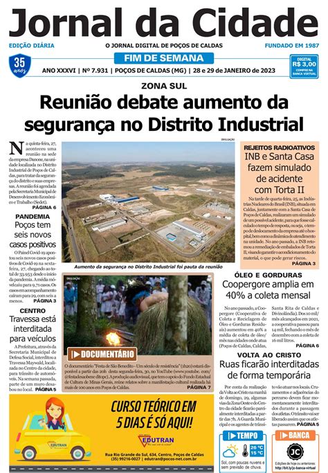 Jornal Da Cidade 28 29 De Janeiro De 2023 Jornal Da Cidade Notícias De Poços De Caldas E Região