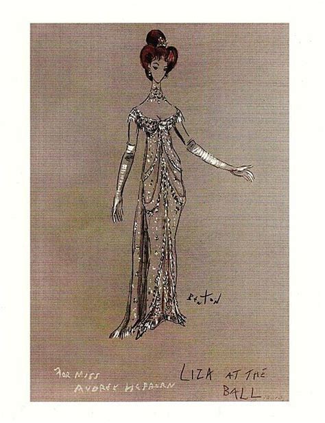 Cecil Beatons Sketch For Elizas Ballgown My Fair Lady My Fair Lady Costume Audrey Hepburn