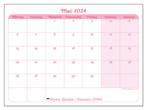 Kalender Mai 2024 63ms Michel Zbinden Be