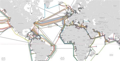 Carte Mondiale Interactive Des Câbles Sous Marins Qui Relient Internet