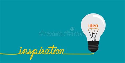 Inspiration Concept Creative Idea In Bulb Shape Stock Vector