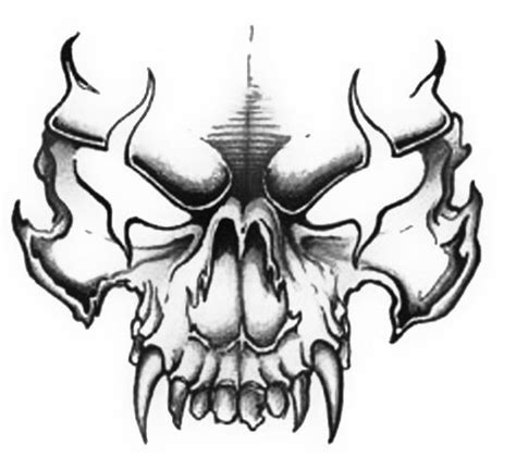 Evil Skull Drawings Skulls Drawing Evil Skull Tattoo