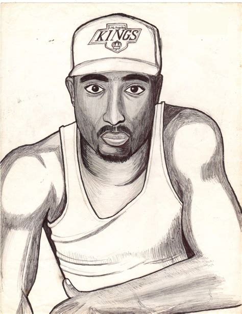 2pac Shakur Drawings Sketch By Odinel Pierre Junior