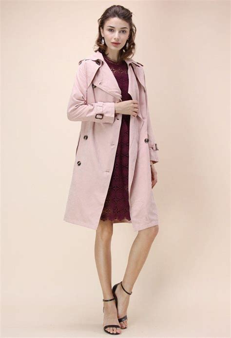 Latest Pink Pastel Coat Outfit Ideas Trench Coat Pink Trench Coat Coat Outfits