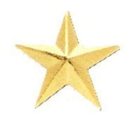 Gold Star Army Military Police General Collar Uniform Brass Pins