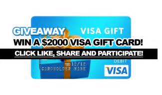 Giveaway Enter Every Day For A Chance To Win A 2000 Visa T Card
