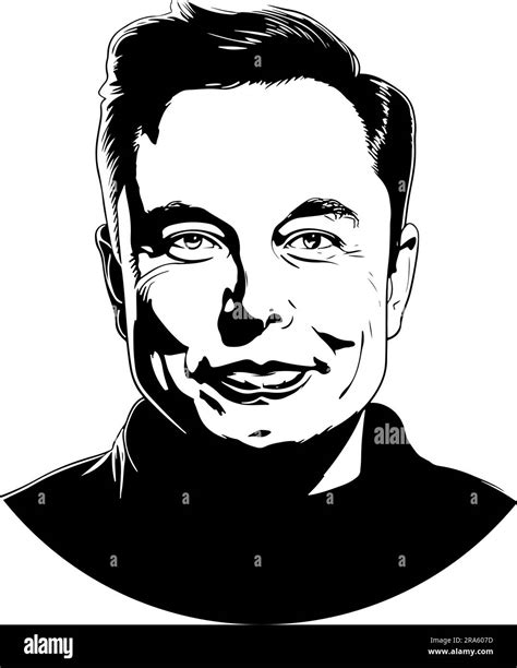 Arte Vectorial Impactante Representaci N De Elon Musk Capturando Sus Rasgos Ic Nicos Y