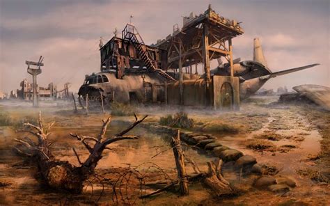 Artstation Wasteland Oleg Gorbachik Apocalypse Landscape Post