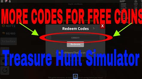 Last updated on april 5, 2021. Codes - Treasure Hunt Simulator (100 coins) NEW - YouTube