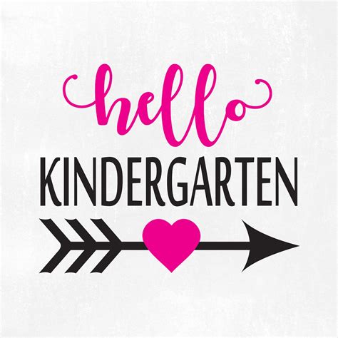 Hello Kindergarten Kindergarten Svg Instant Download  Etsy