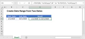 Create Date Range From Two Dates Excel Google Sheets Automate Excel