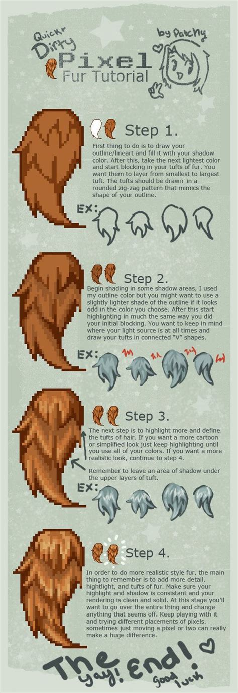 Pixel Fur Tutorial By Faustbane On Deviantart Digital Painting