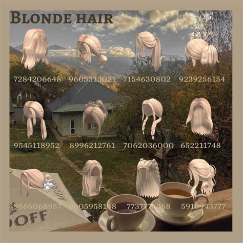 Blonde Hair Bloxburg Hair Codes Roupas De Personagens Imagem De