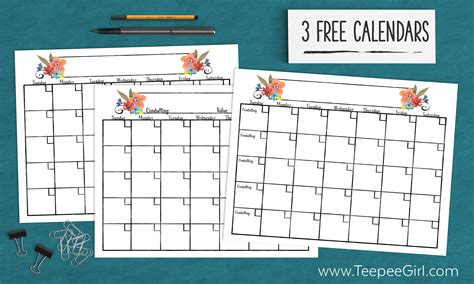 2017 Calendars For Young Women Ministering Printables
