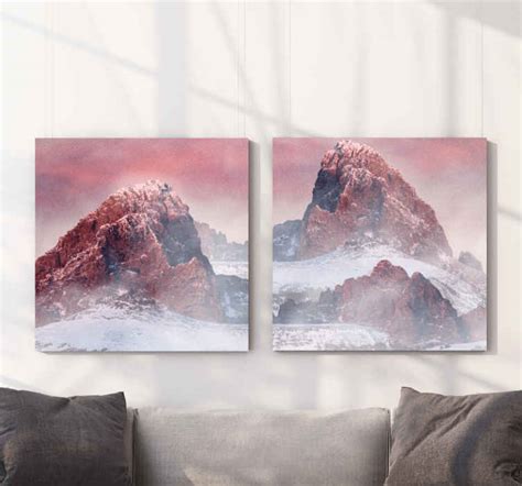 Quadro Paesaggio Nebbia Che Copre I Boschi Di Montagna Tenstickers