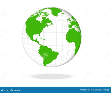 World Globe Green Stock Illustration Illustration Of Isolated 12531797