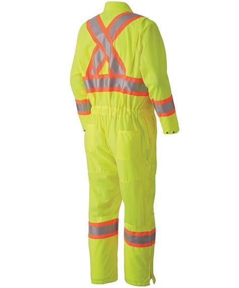 5999a Hi Viz Green Traffic Coveralls Acure Safety