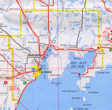 Delta County Road Map