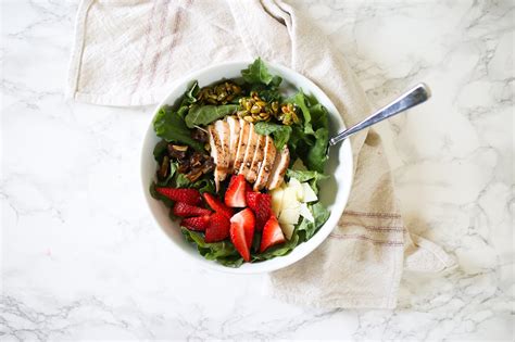 Kale Salad With Strawberries Easy And Delicious A Foodie Stays Fit