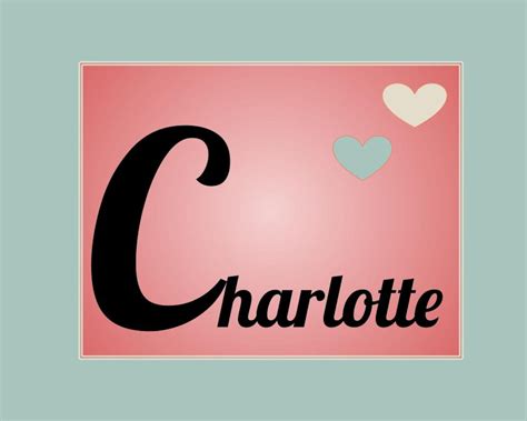 Charlotte Name Digital Print 8x10 Etsy