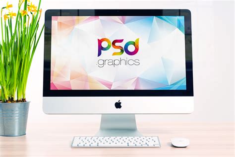 Desk Imac Mockup Psd Smashmockup