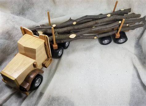 Wooden Toy Log Truck Construction Toy Log Hauler Wooden Etsy