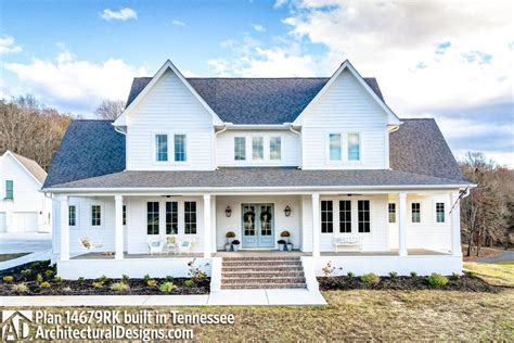 House Plan 14679rk Comes To Life In Tennessee Farmhouse Style House