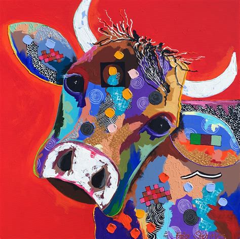 √ Colorful Cow Art