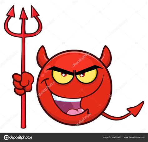 Red Devil Holding Trident Stock Vector Image By ©hittoon 169474302