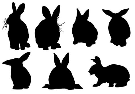 Free Rabbit Silhouette Vector - Download Free Vector Art, Stock